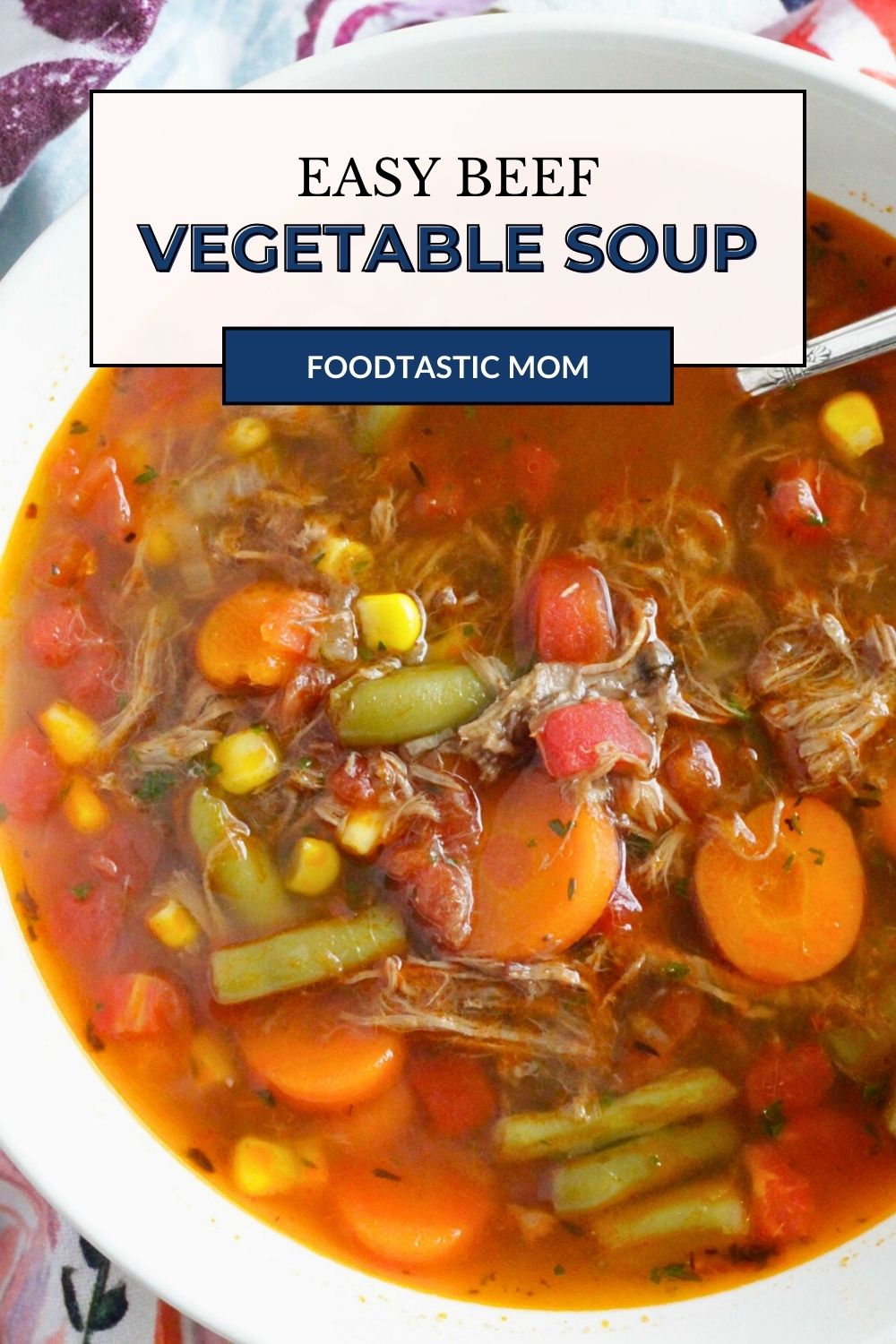 Soup does not have to be complicated to taste great. This Beef Vegetable Soup uses a lot of help from cans but still tastes homemade. via @foodtasticmom