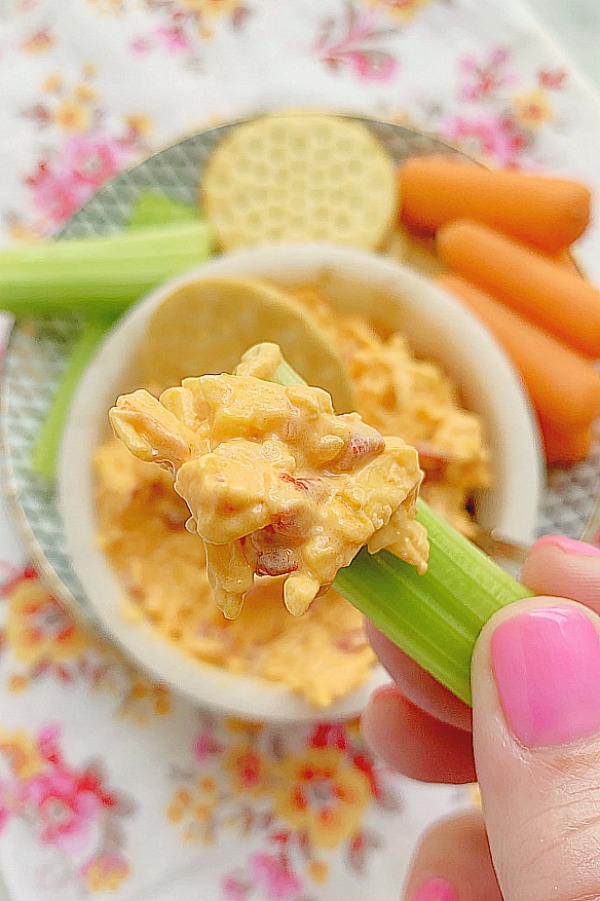 pimento cheese on celery