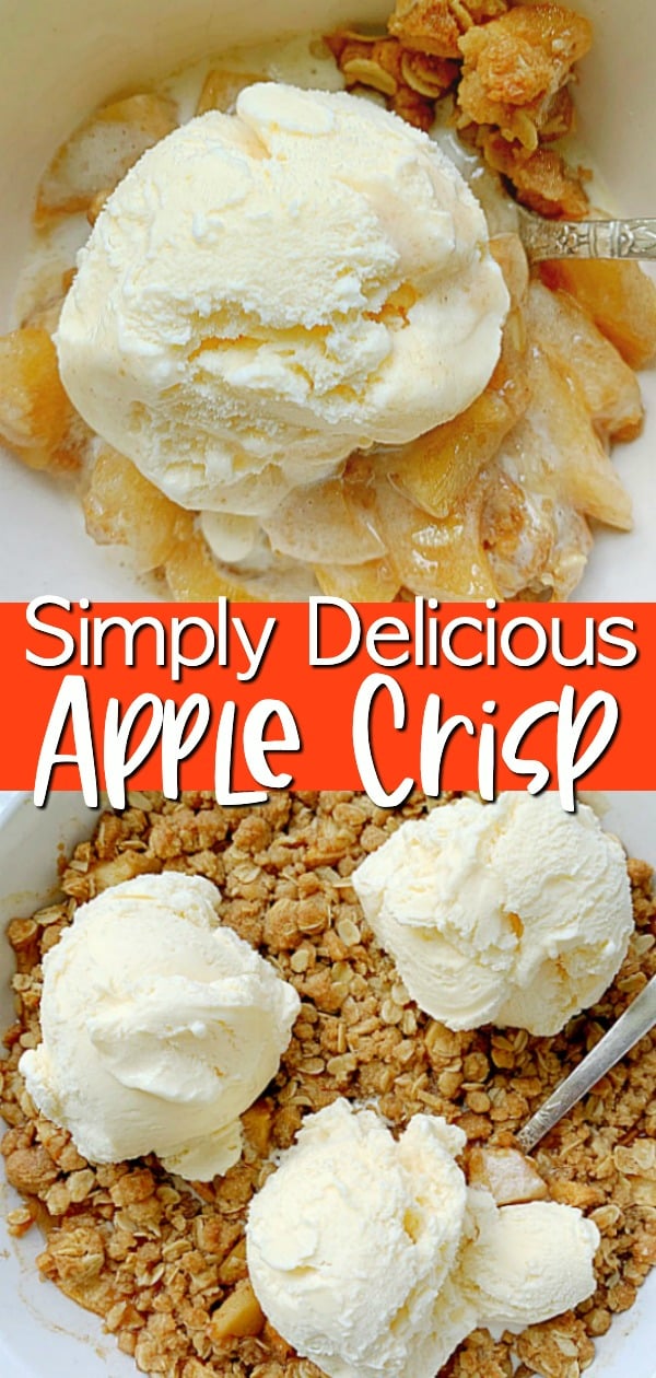 Simply Delicious Apple Crisp | Foodtastic Mom #applecrisp #applerecipes #applecrisprecipeeasy via @foodtasticmom