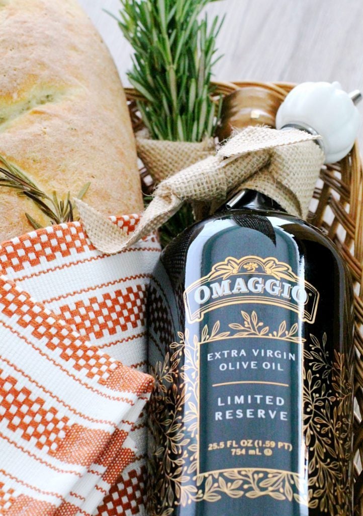 Hostess Gift with Rosemary Bread and OMAGGIO by Foodtastic Mom