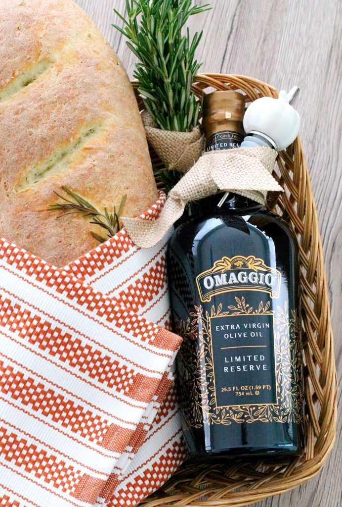 Hostess Gift with Rosemary Bread and OMAGGIO by Foodtastic Mom