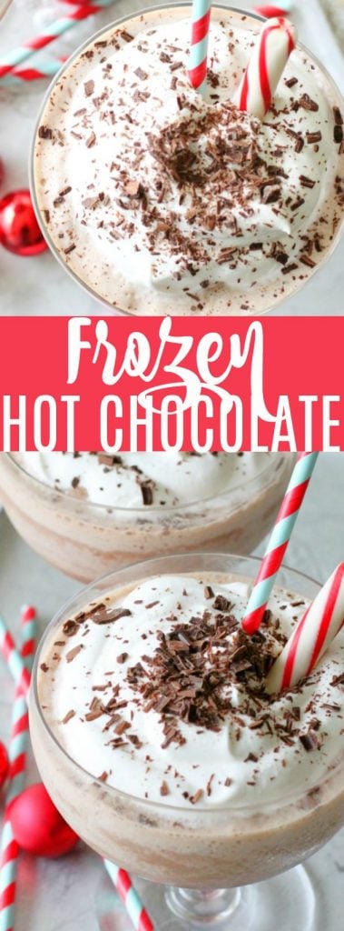 Frozen Hot Chocolate | Foodtastic Mom #hotchocolate #holidayrecipes #frozenhotchocolate #serendipity via @foodtasticmom