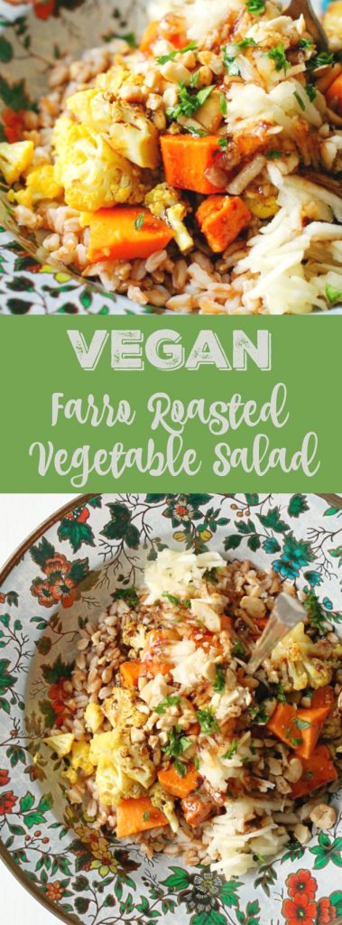 Vegan Farro Roasted Vegetable Salad