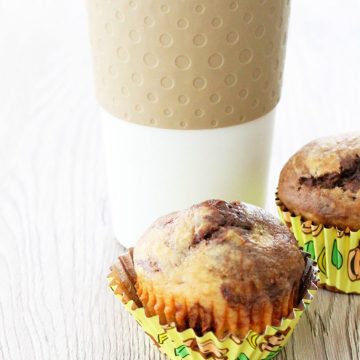 Skinny Peanut Butter, Chocolate and Banana Muffins by Foodtastic Mom