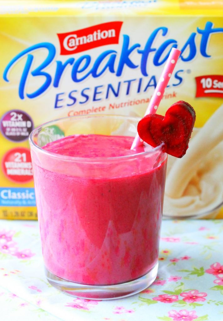 Sweetheart Smoothie by Foodtastic Mom #CarnationSweepstakes #BetterBreakfast
