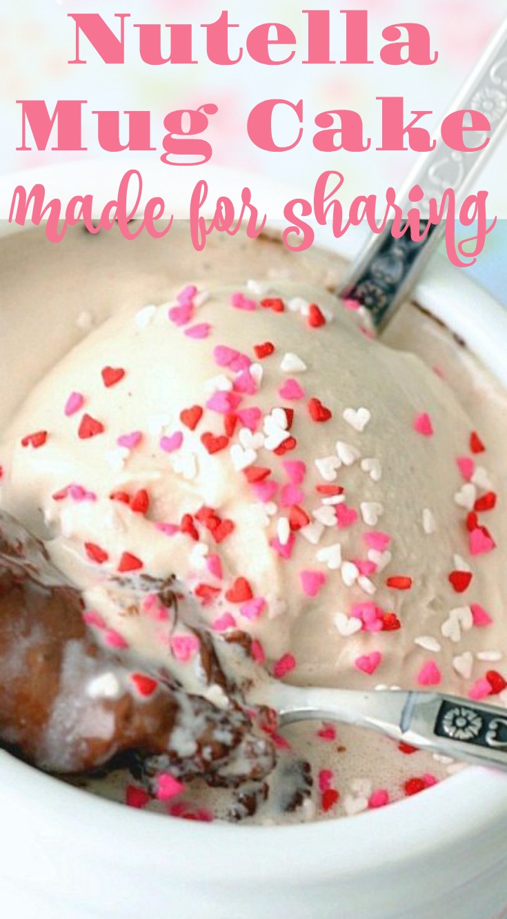 Nutella Mug Cake - made for sharing | Foodtastic Mom