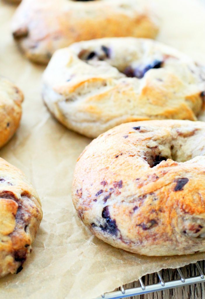 Blueberry Oat Bagels by Foodtastic Mom #bagels