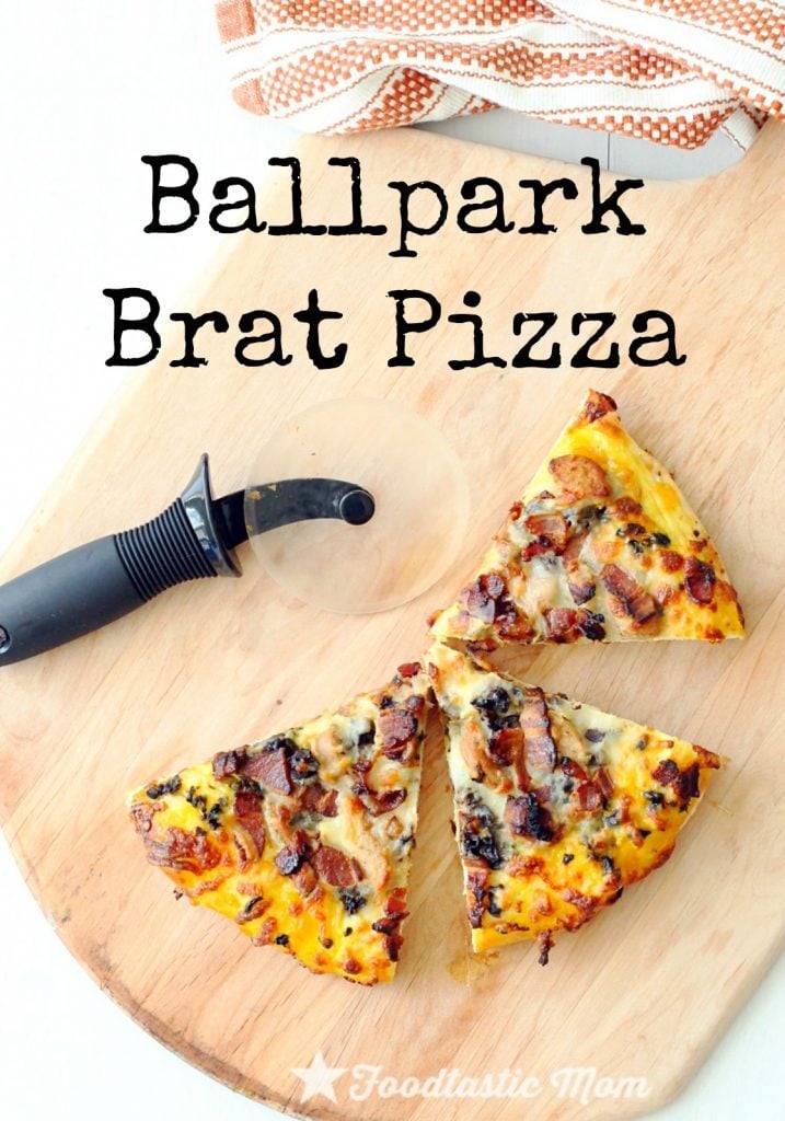 Ballpark Brat Pizza by Foodtastic Mom