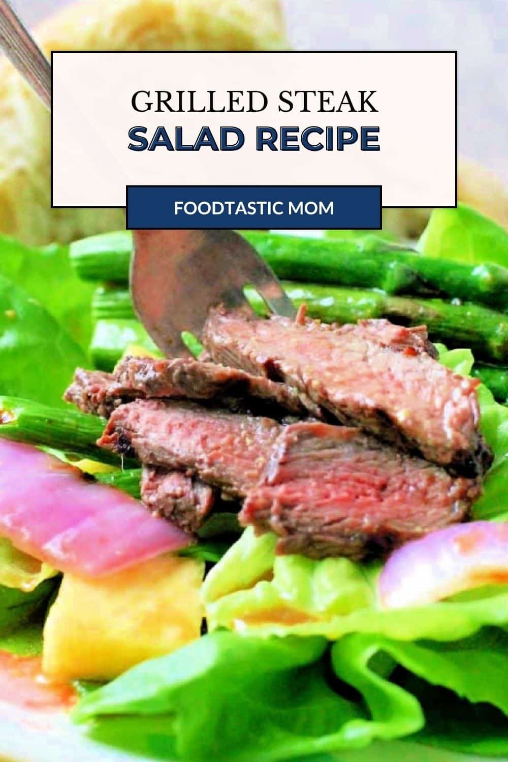 My steak salad recipe is different than the rest. Homemade pineapple vinaigrette is used as both steak marinade and salad dressing. via @foodtasticmom