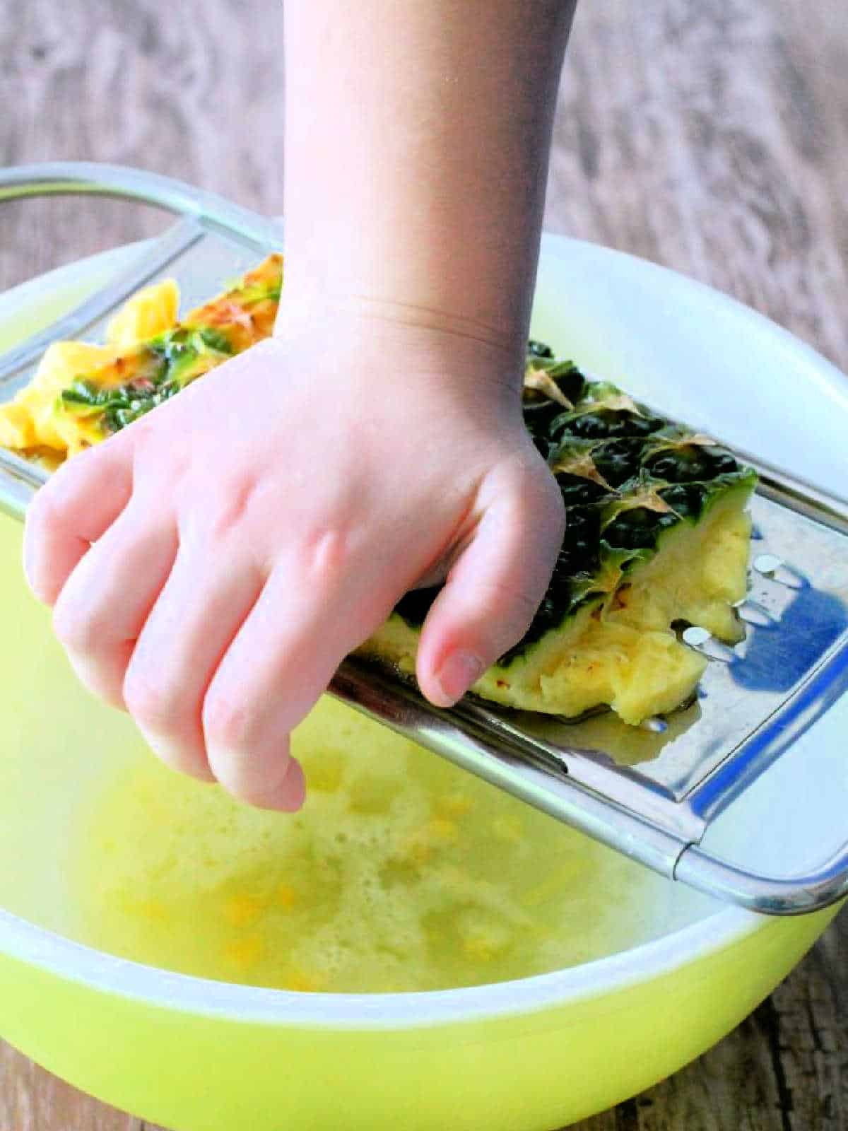 juicing a fresh pineapple