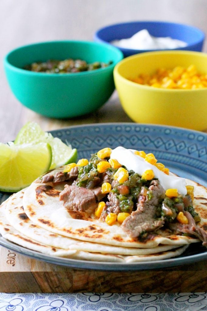 Pineapple Marinated Steak Tacos with Chimichurri Sauce by Foodtastic Mom #BlogMeetsBeef