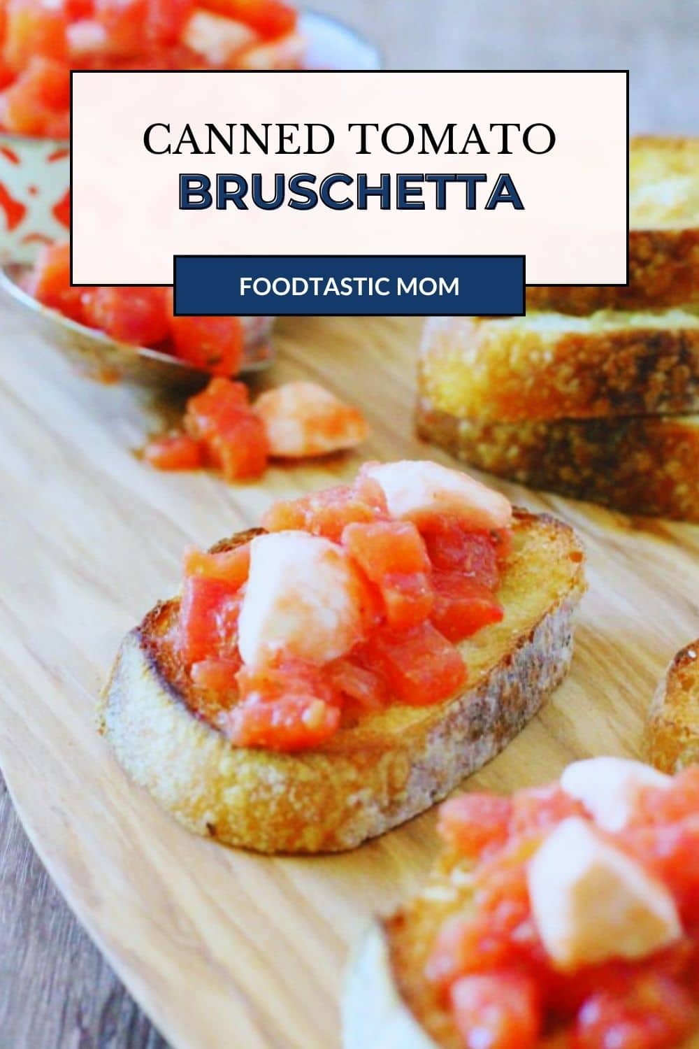 Make homemade bruschetta any time of year. A few simple ingredients turn canned tomatoes into a delicious appetizer. via @foodtasticmom