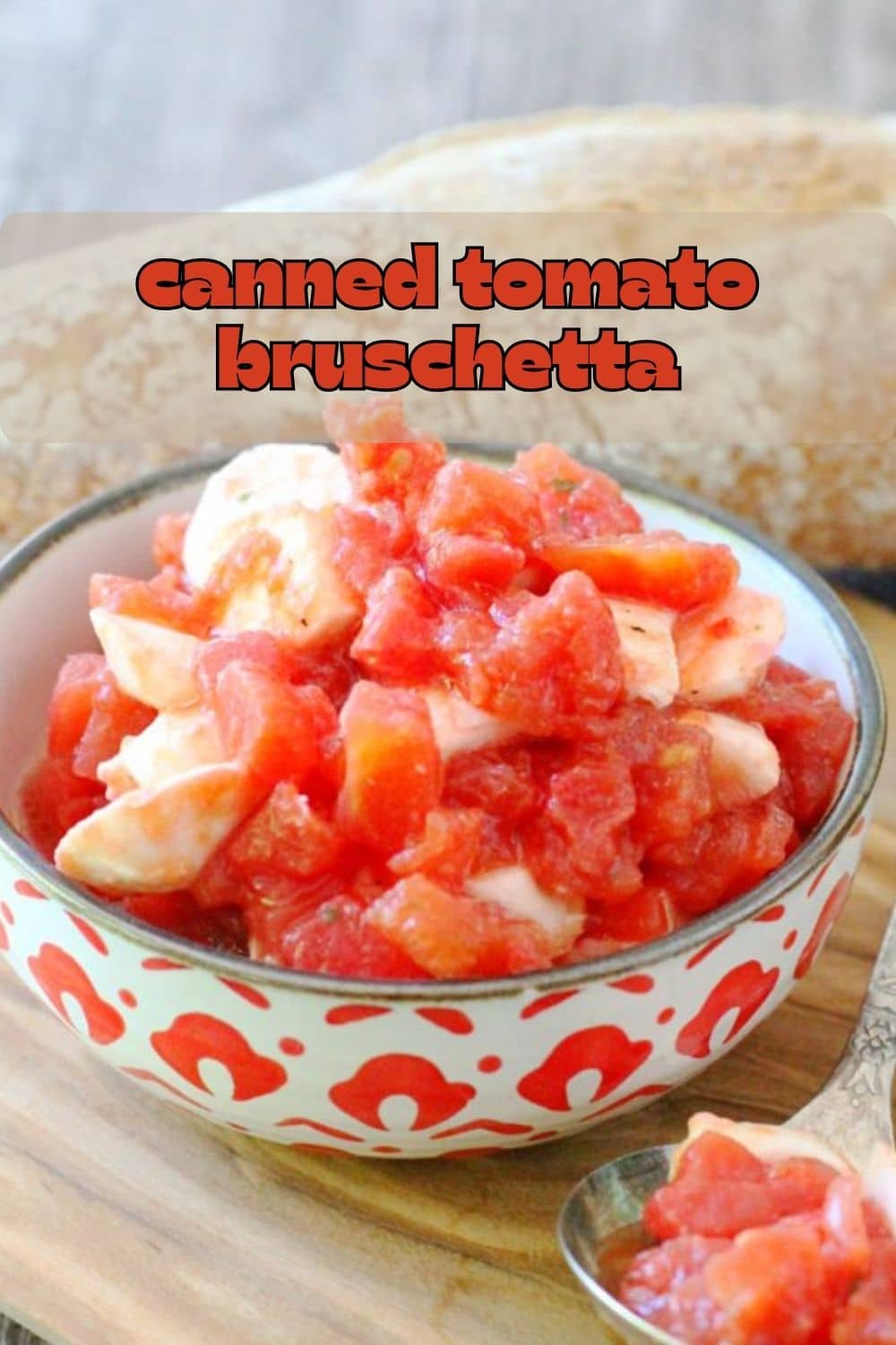 Make homemade bruschetta any time of year. A few simple ingredients turn canned tomatoes into a delicious appetizer. via @foodtasticmom