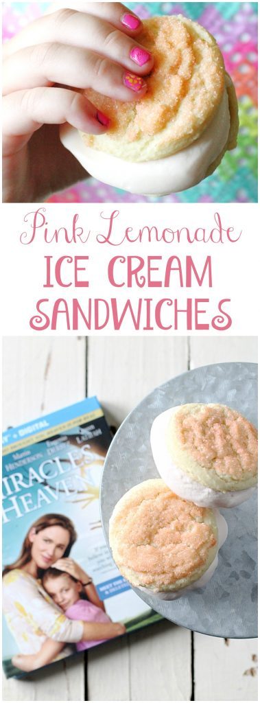 Pink Lemonade Ice Cream Sandwiches by Foodtastic Mom #MiraclesfromHeaven #ad
