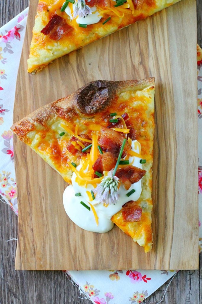 Supreme Mashed Potato Pizza by Foodtastic Mom