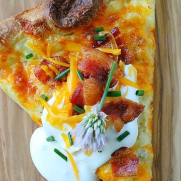 Supreme Mashed Potato Pizza by Foodtastic Mom
