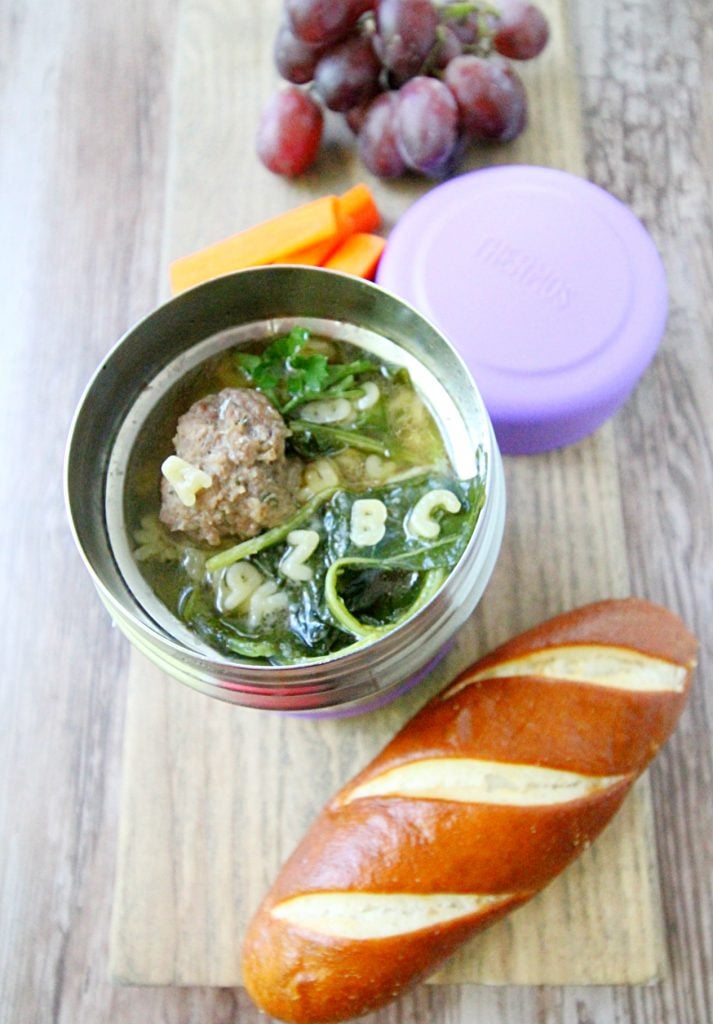 Beefy Alphabet Italian Wedding Soup by Foodtastic Mom