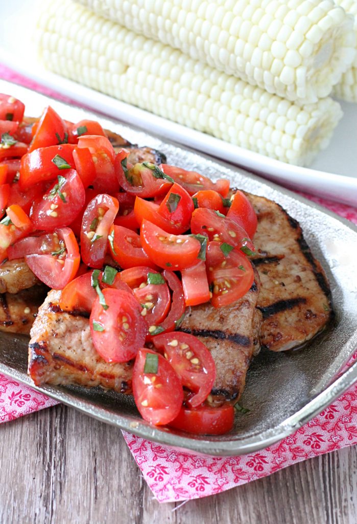 Grilled Pork Caprese by Foodtastic Mom #GrillPorkLikeASteak #ad