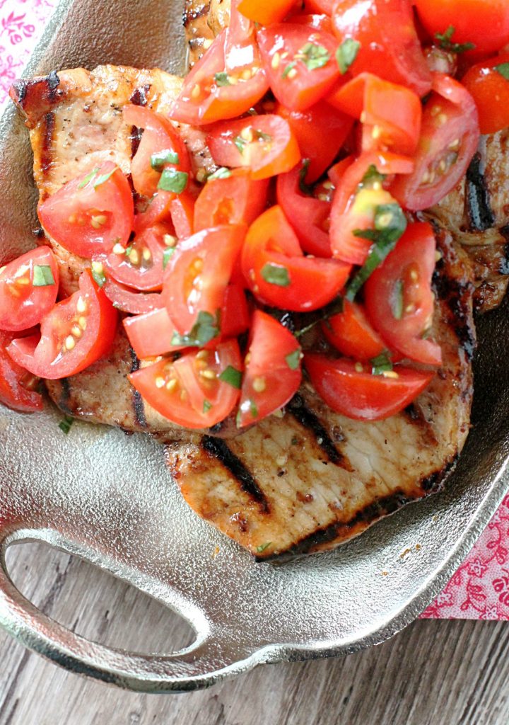 Grilled Pork Caprese by Foodtastic Mom #GrillPorkLikeASteak #ad