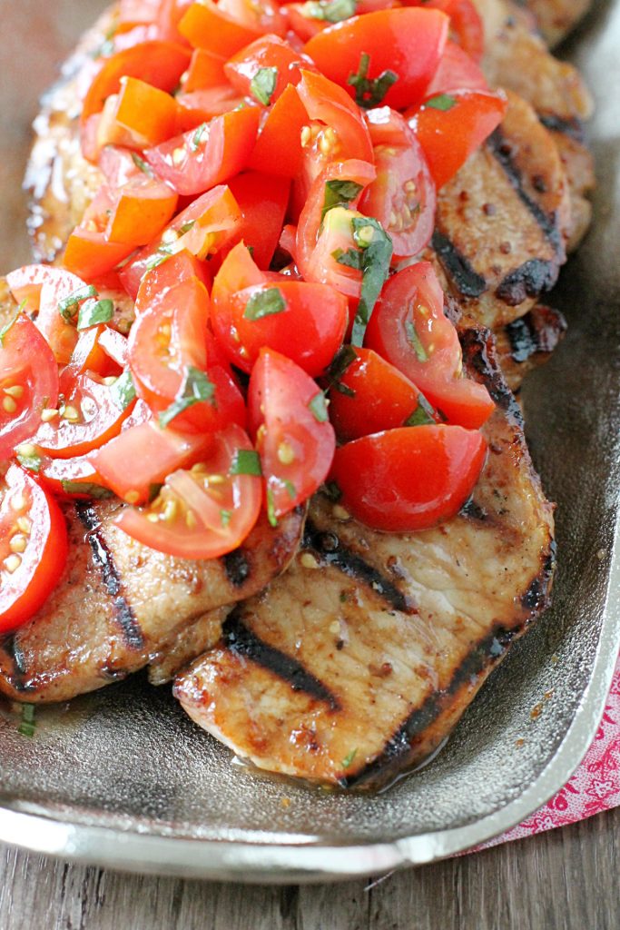 Grilled Pork Caprese by Foodtastic Mom #GrillPorkLikeASteak #ad
