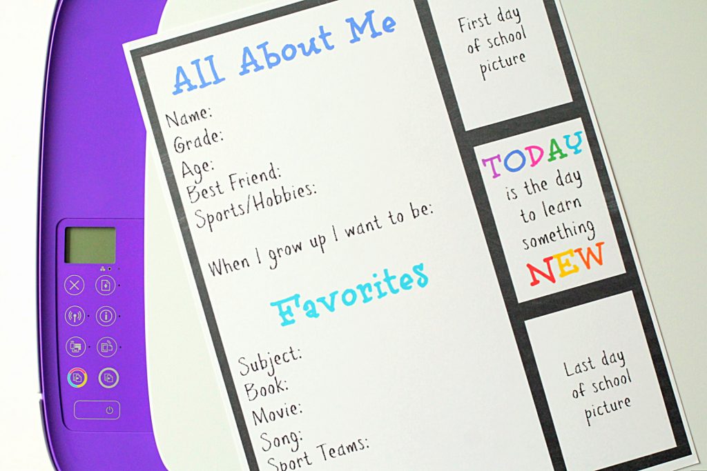Back to School Printing Station by Foodtastic Mom #CreatewithHP #ad
