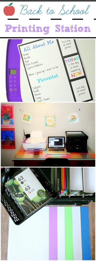 Back to School Printing Station by Foodtastic Mom #CreatewithHP #ad