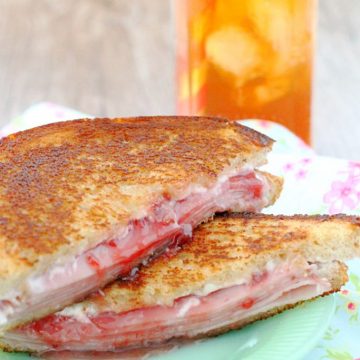 Grilled Ham and Cheese Sandwich with Strawberry Jam by Foodtastic Mom
