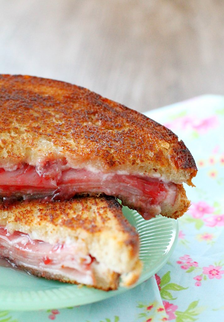 Grilled Ham and Goat Cheese Sandwich with Strawberry Jam by Foodtastic Mom