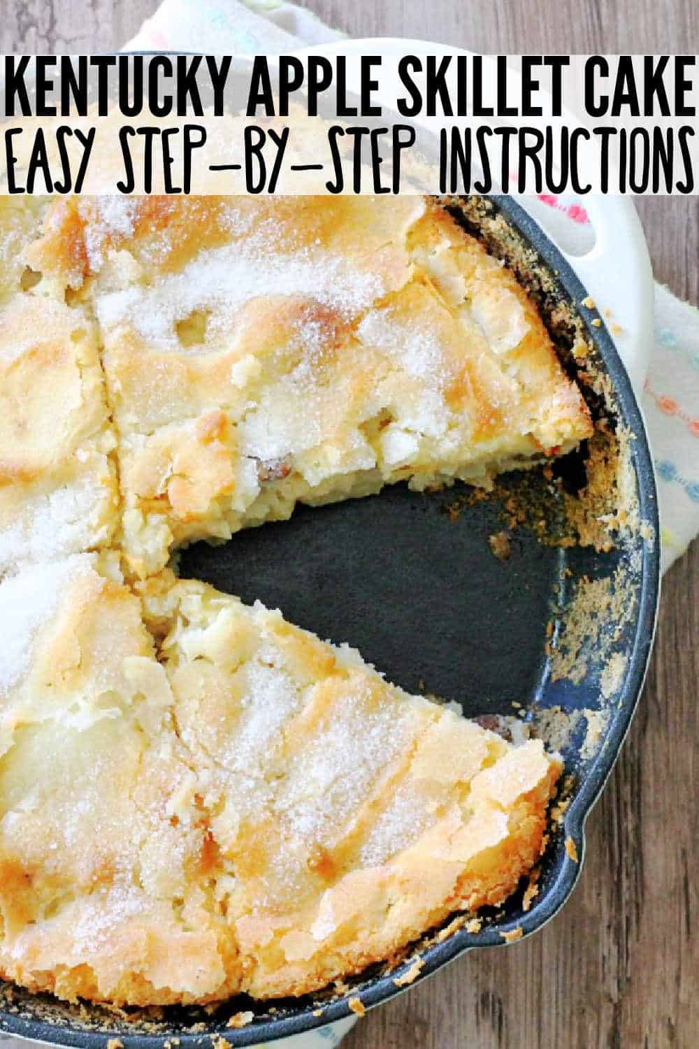 French Apple Cake meets Kentucky Bourbon Country with this simple yet stunning skillet cake. via @foodtasticmom