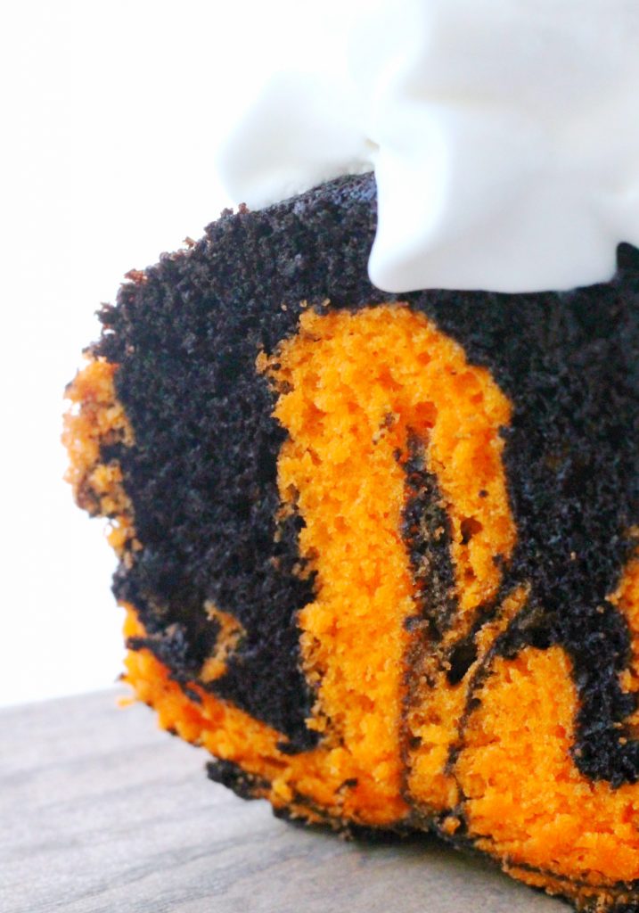 Black and Orange Bundt Cake (for Halloween or Bengals fans)