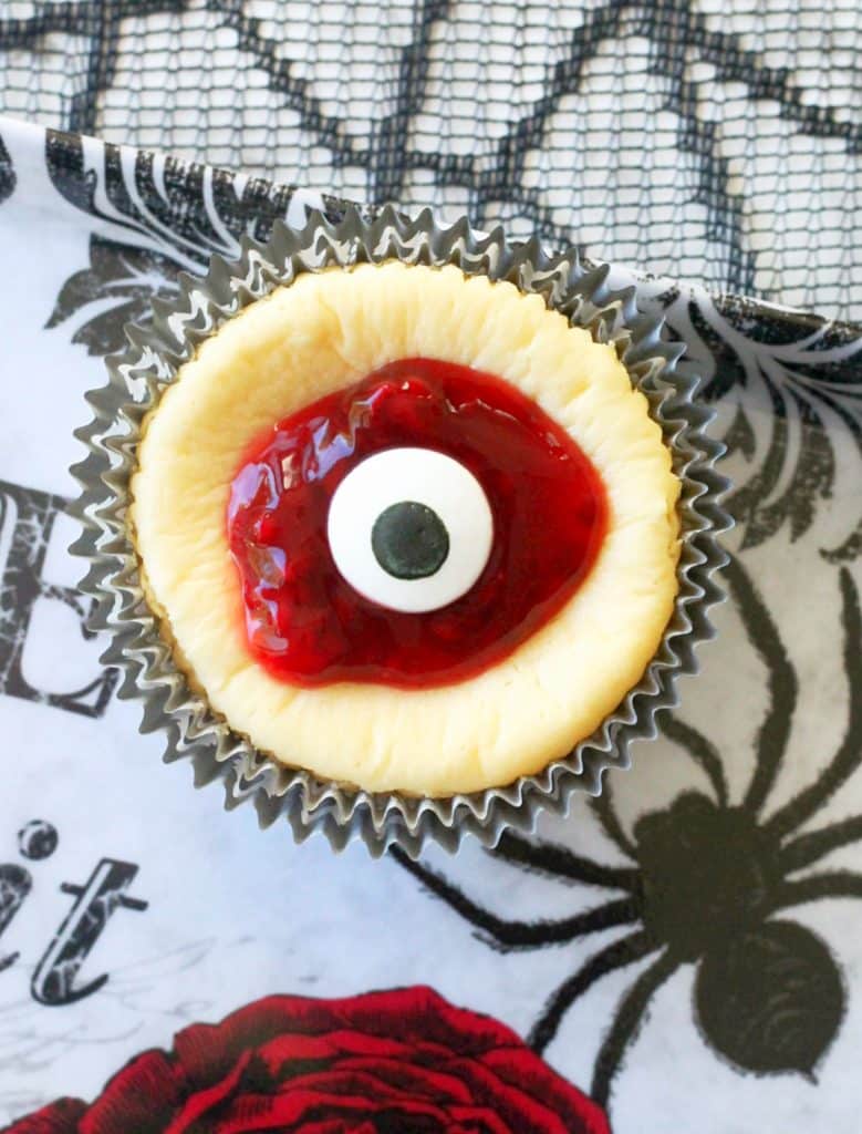 Bloody Eyeball Cheesecakes