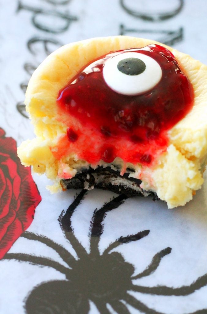 Bloody Eyeball Cheesecakes by Foodtastic Mom