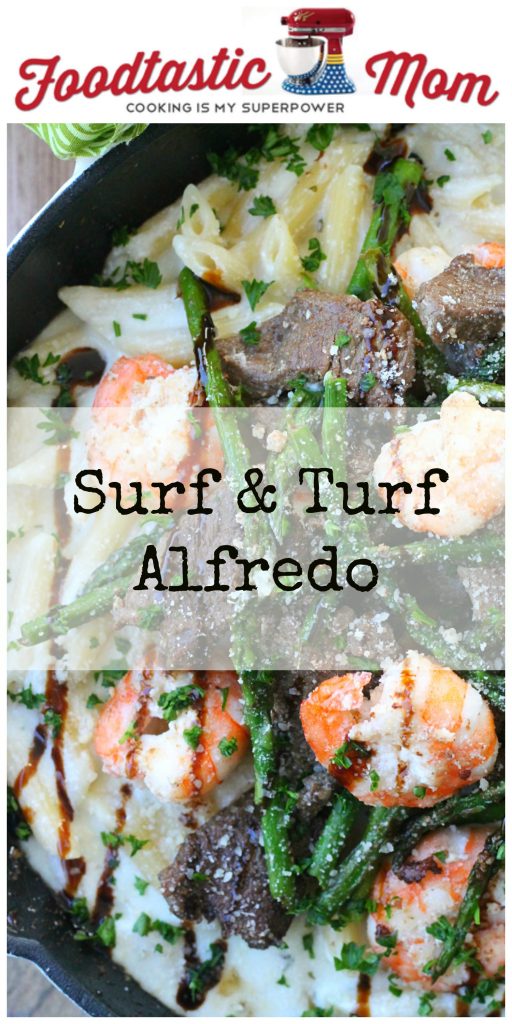 Surf and Turf Alfredo by Foodtastic Mom #MarieFreshTake #MarieFreshTakeSweeps #AD