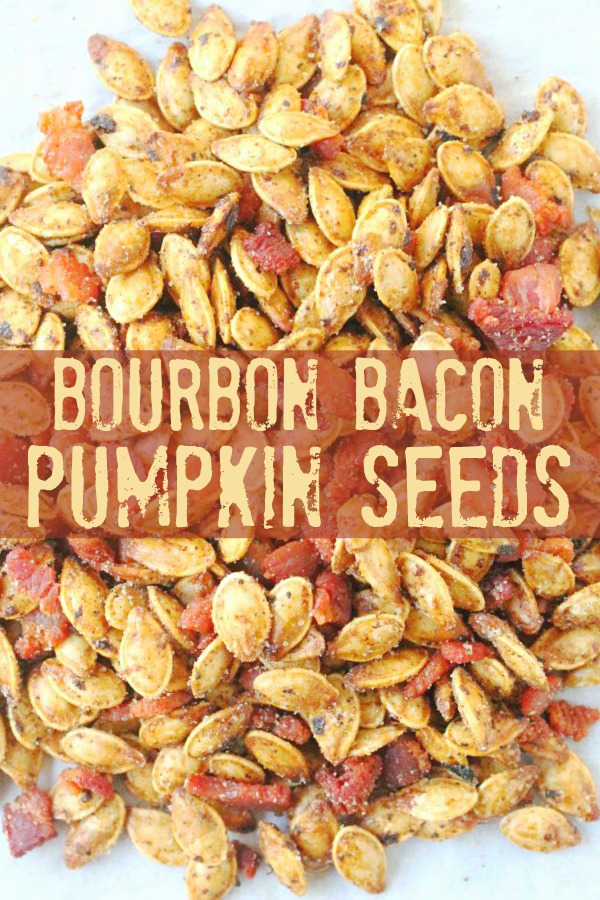 Bourbon Bacon Pumpkin Seeds | Foodtastic Mom #halloween #halloweenrecipes #pumpkin #pumpkinseeds #pumpkinrecipes