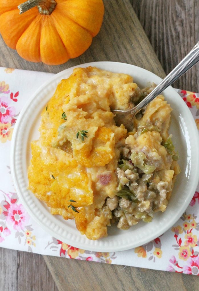 Pumpkin Shepherd's Pie by Foodtastic Mom