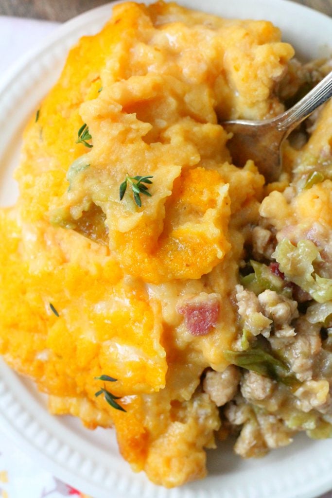 Pumpkin Shepherd's Pie by Foodtastic Mom