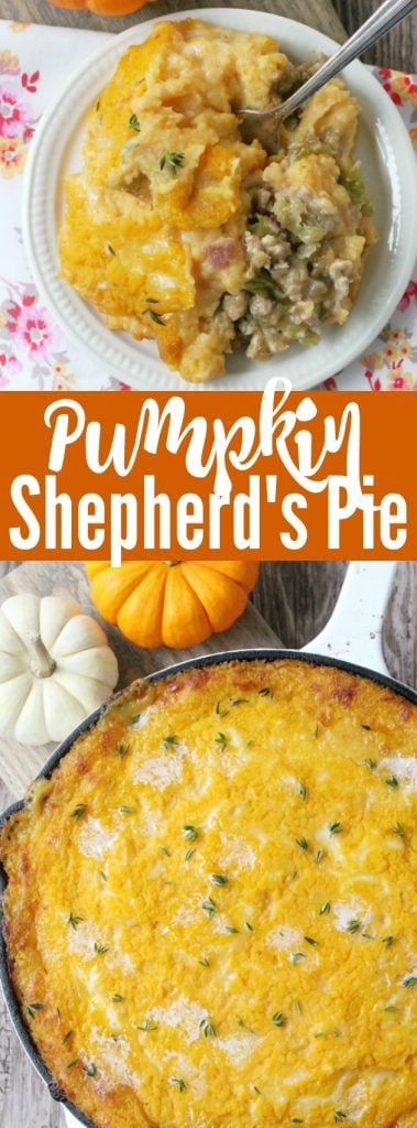 Pumpkin Shepherd's Pie | Foodtastic Mom #pumpkin #pumpkinrecipes #shepherdspie #pumpkinshepherdspie