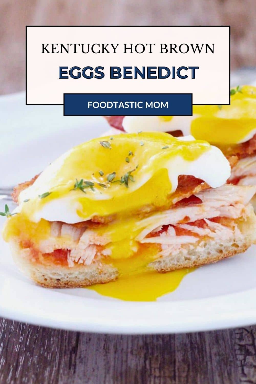 Kentucky Hot Brown Eggs Benedict combines the best parts of Kentucky's most famous sandwich (tomato, bacon, turkey and cheese sauce) and combines them with a traditional eggs Benedict. via @foodtasticmom