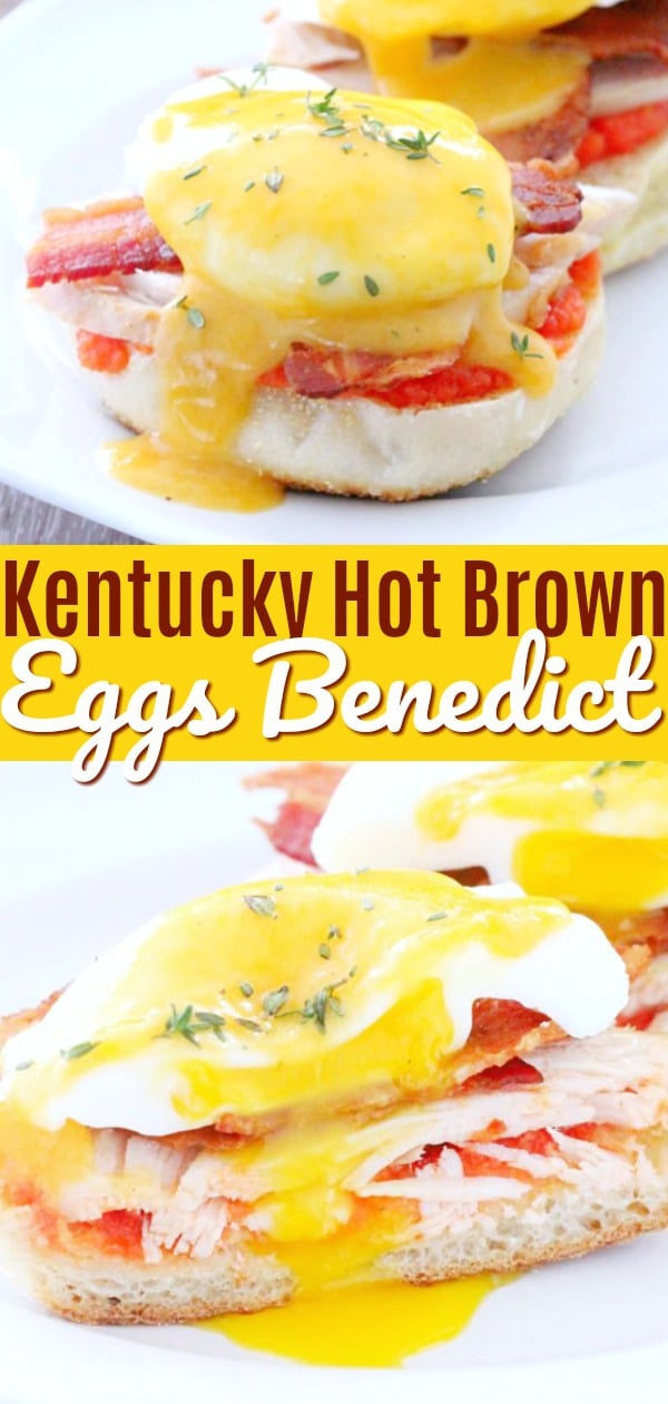 Kentucky Hot Brown Eggs Benedict | Foodtastic Mom #eggsbenedict #eggsbenedictrecipe #kentuckyhotbrown #thanksgivingleftovers #turkeyrecipes via @foodtasticmom