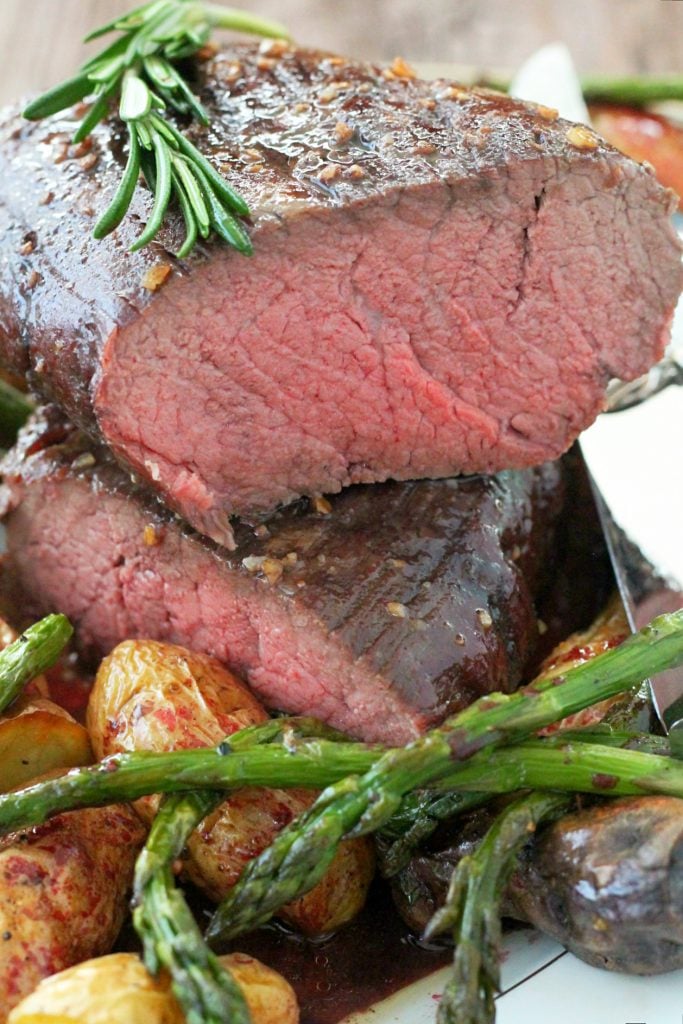 Slow Roasted Beef Tenderloin by Foodtastic Mom #ohiobeef #ad