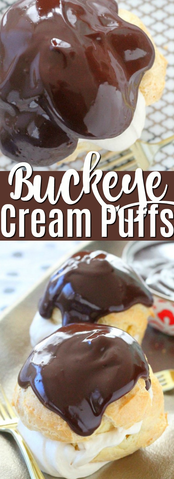 Buckeye Cream Puffs | Foodtastic Mom