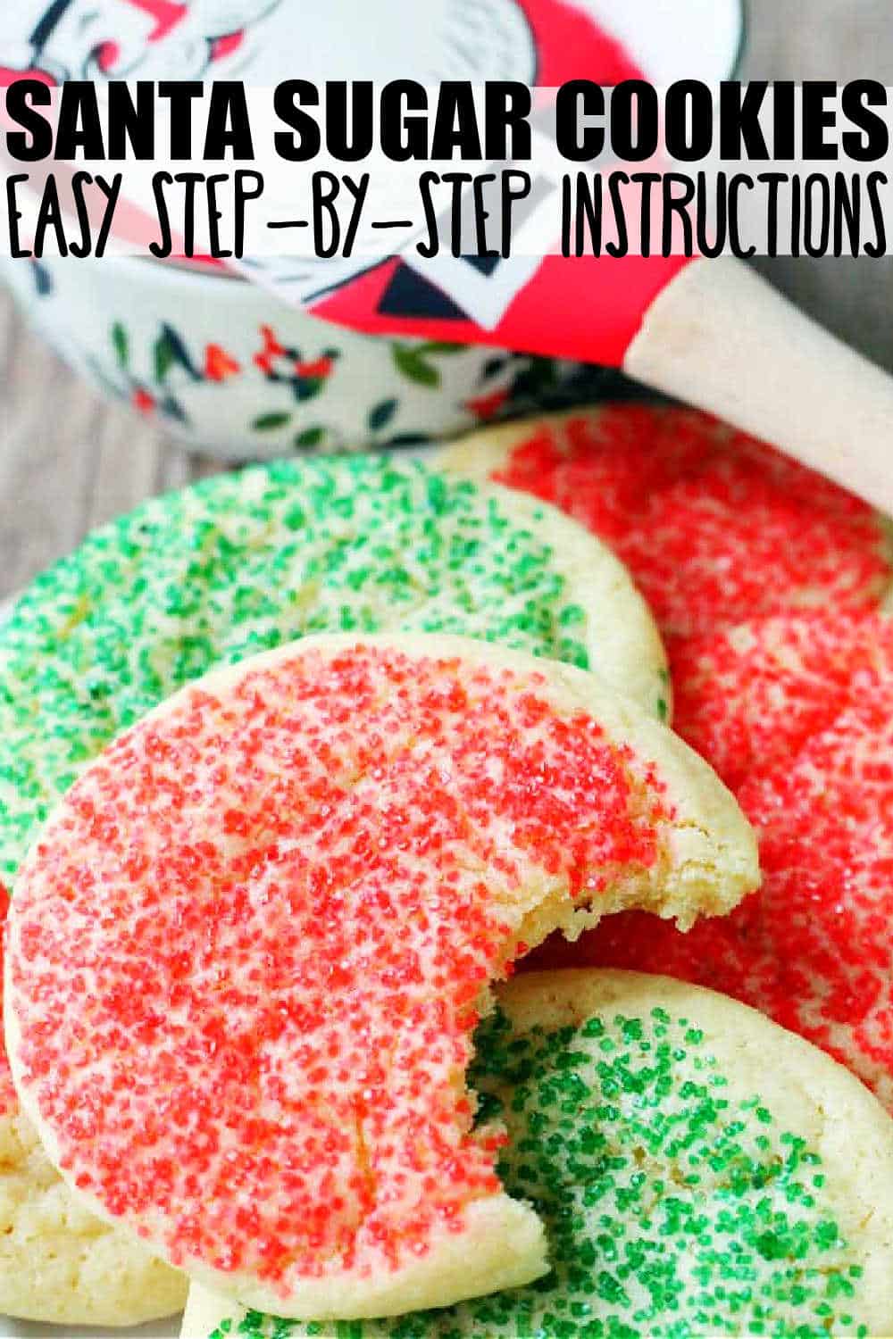 Santa Sugar Cookies help keep my Grandma's memory alive with her sugar cookie recipe each holiday season on the night before Santa's arrival. via @foodtasticmom