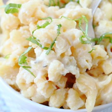 Slow Cooker Alfredo Macaroni and Cheese by Foodtastic Mom