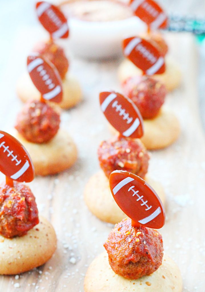 Simple Meatball Mozzarella Stacks by Foodtastic Mom (ad)