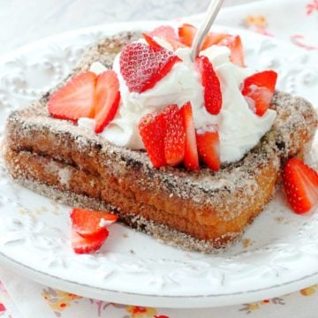 Nutella Stuffed Churro French Toast by Foodtastic Mom