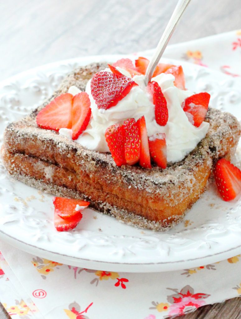 Nutella Stuffed Churro French Toast by Foodtastic Mom