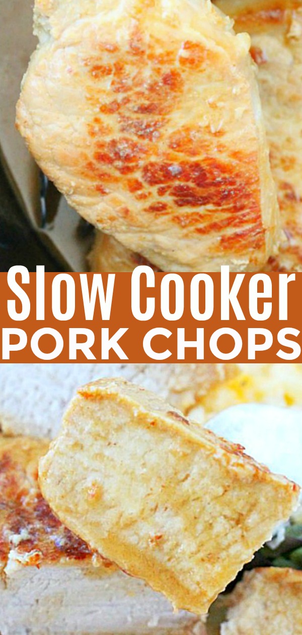 Slow Cooker Pork Chops | Foodtastic Mom #porkchops #slowcookerporkchops