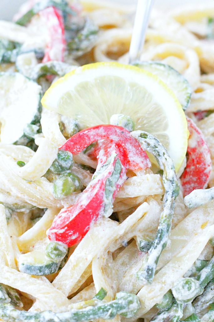 Lemon Cream Pasta Primavera