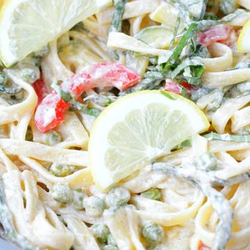 Lemon Cream Pasta Primavera