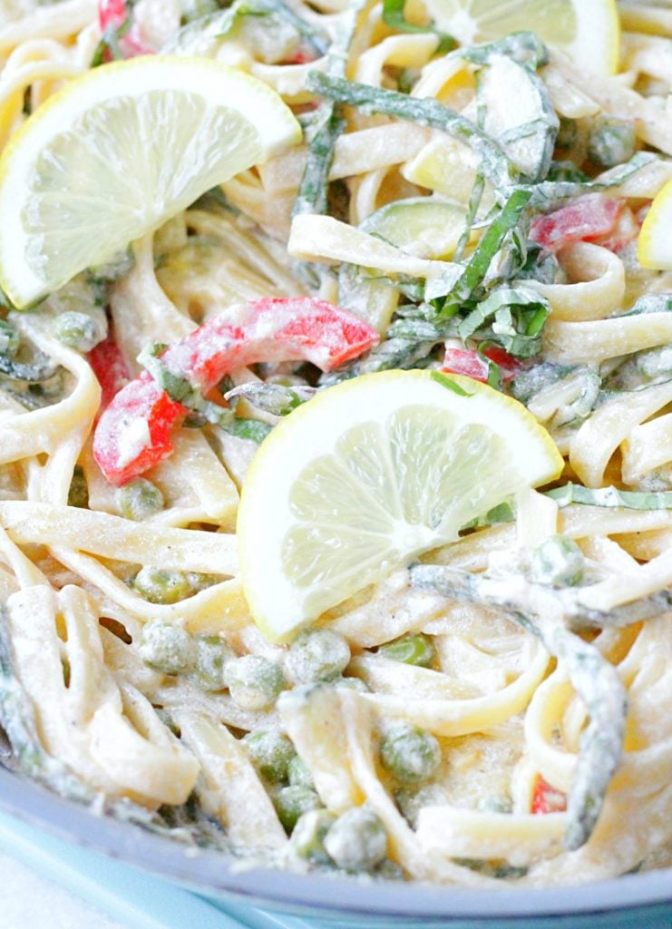 Lemon Cream Pasta Primavera